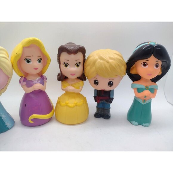 Disney Princess Figures Dolls 4 Shantou 1 Walgreens Plastic Elsa Belle Jasmine - Picture 2 of 7
